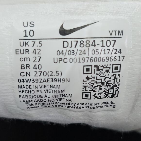 Nike Structure 25 White Black Royal Pulse Pure Platinum Womens 10 Running Shoes - Picture 10 of 11